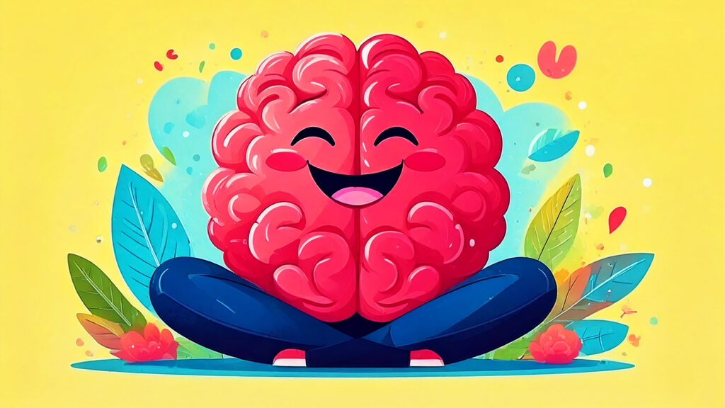 Happy Brain Illustration - Boost Your Mental Health