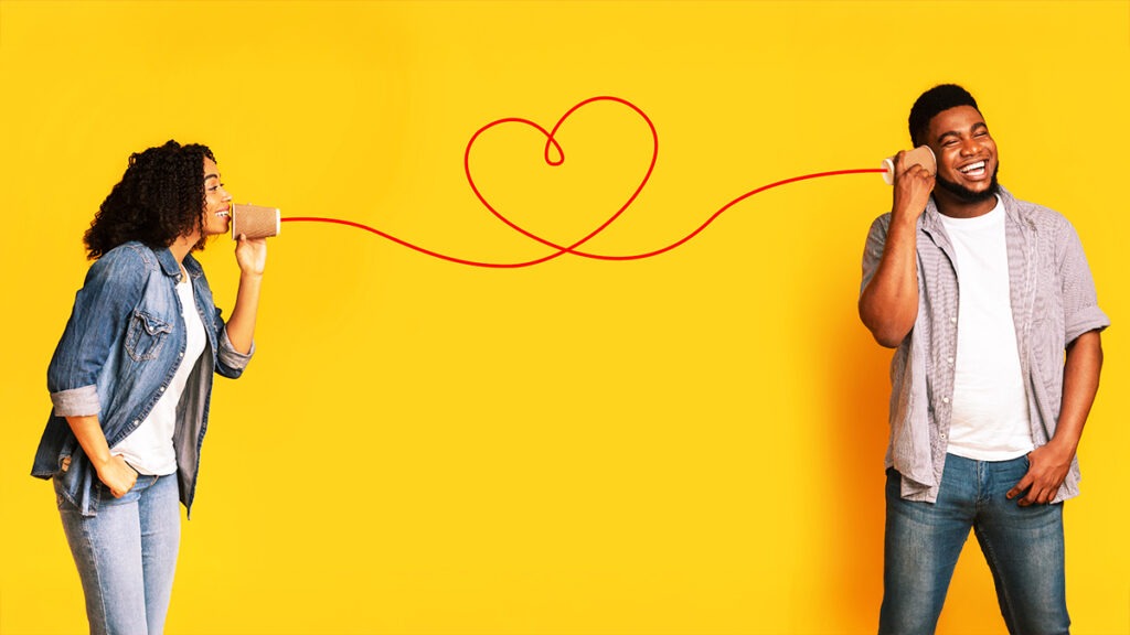 Couple showing the loving benefits of Active Listening