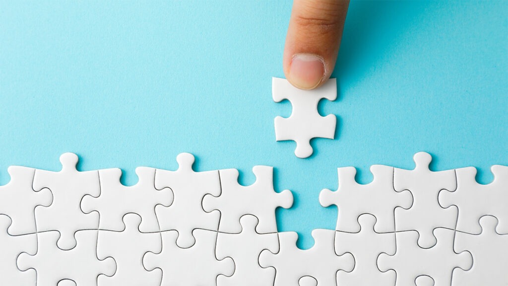 Placing a puzzle piece into place. What's your personality style?