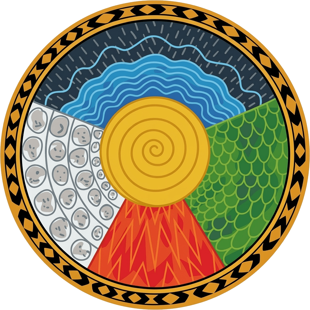 Connect with Nature. Colorful circular design representing nature